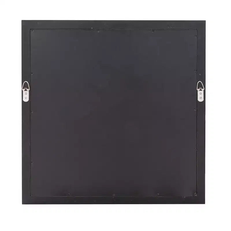 20x20" Square Wall Mirror, Champagne Silver Leaf Wood Frame, Windowpane Design, Art Deco, No Assembly