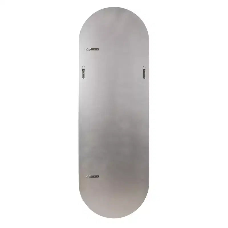 45.5x30.75" Rectangular Wall Mirror, Smoky Gray Wood Frame, Hang Vertical or Horizontal, No Assembly