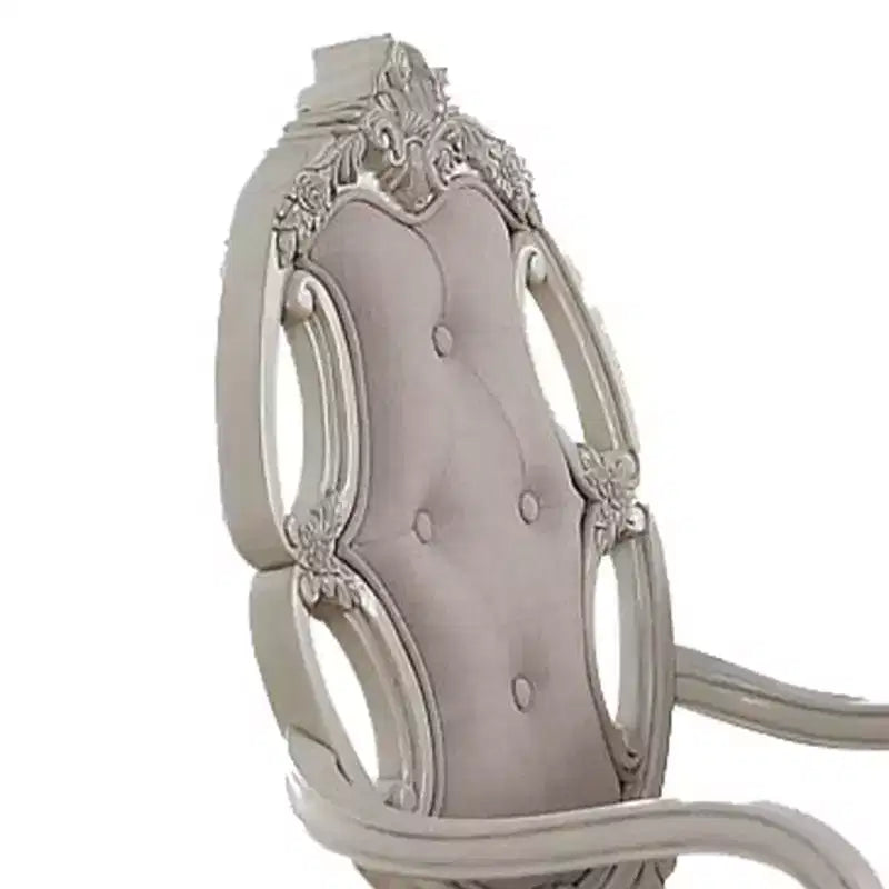 Traditional Tufted Arm Dining Chair