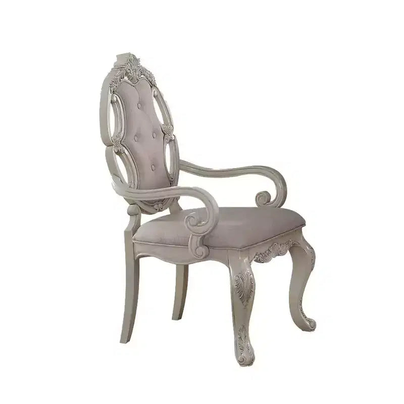 Traditional Tufted Arm Dining Chair