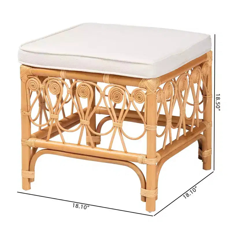 Rattan Footstool
