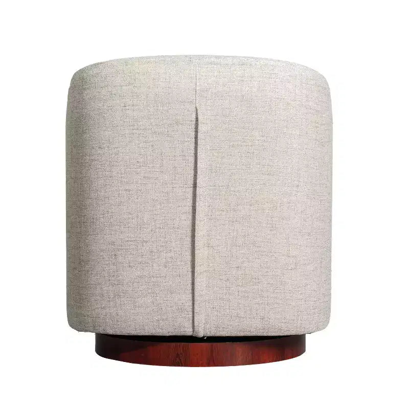 Club Style Barrel Accent Chair, 360° Swivel, Fabric Upholstery, Sloped Arms, 400 lb Capacity, No Assembly