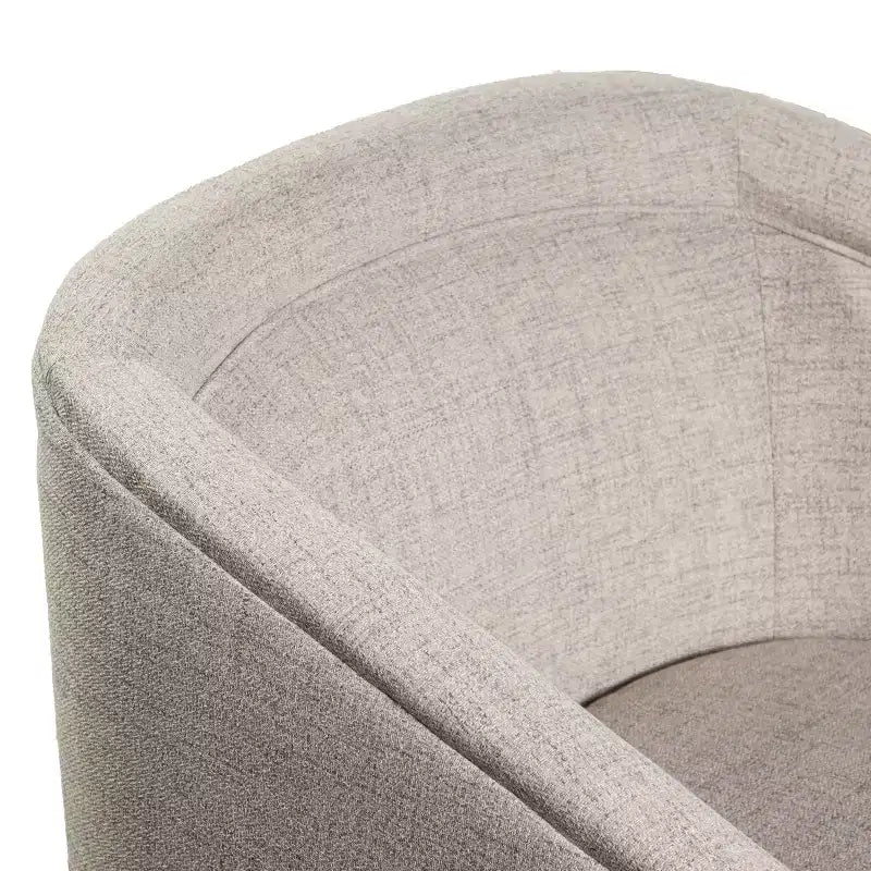 Club Style Barrel Accent Chair, 360° Swivel, Fabric Upholstery, Sloped Arms, 400 lb Capacity, No Assembly