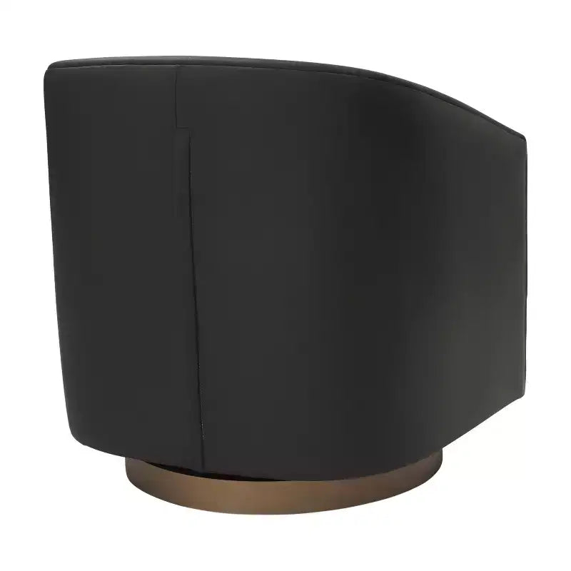 Club Style Barrel Accent Chair, 360° Swivel, Fabric Upholstery, Sloped Arms, 400 lb Capacity, No Assembly