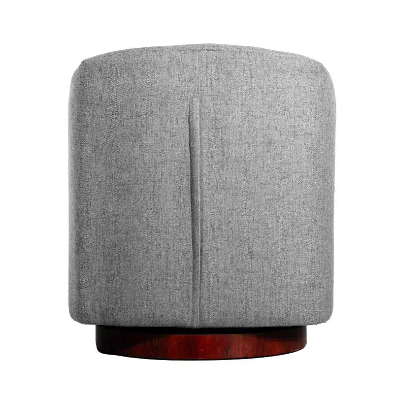 Club Style Barrel Accent Chair, 360° Swivel, Fabric Upholstery, Sloped Arms, 400 lb Capacity, No Assembly