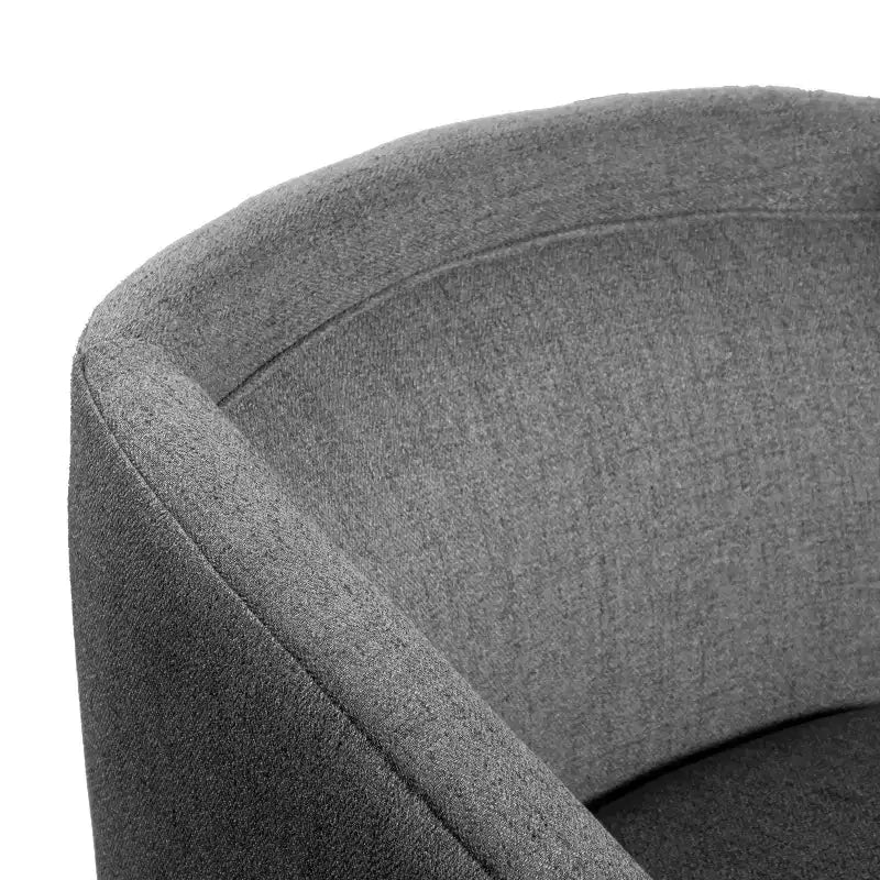 Club Style Barrel Accent Chair, 360° Swivel, Fabric Upholstery, Sloped Arms, 400 lb Capacity, No Assembly