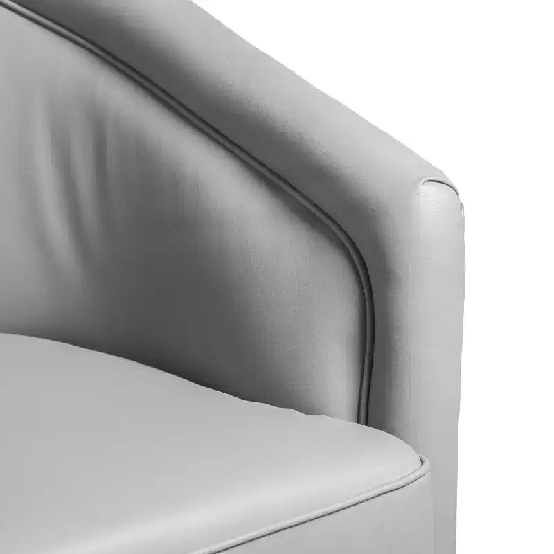 Club Style Barrel Accent Chair, 360° Swivel, Fabric Upholstery, Sloped Arms, 400 lb Capacity, No Assembly