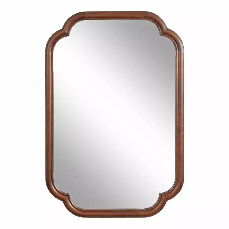 24x36" Scallop Wall Mirror, Novelty Shape, Plastic Frame, Wall Mount, Mounting Hardware Included