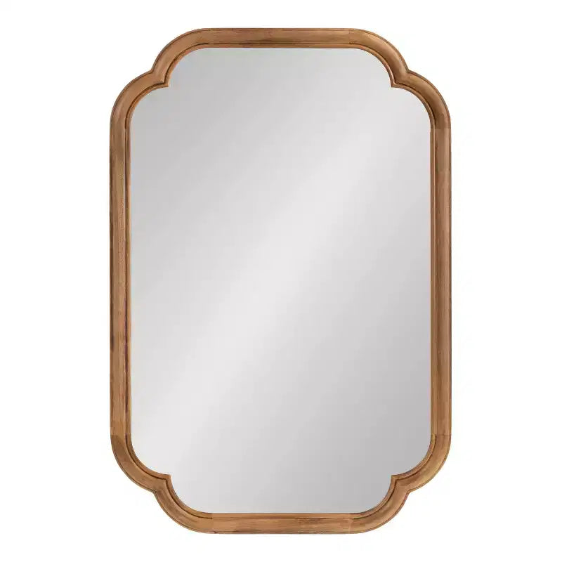 24x36" Scallop Wall Mirror, Novelty Shape, Plastic Frame, Wall Mount, Mounting Hardware Included