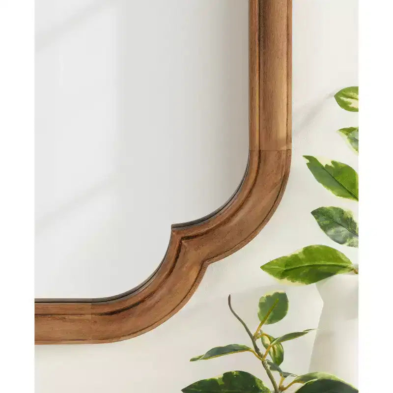 24x36" Scallop Wall Mirror, Novelty Shape, Plastic Frame, Wall Mount, Mounting Hardware Included