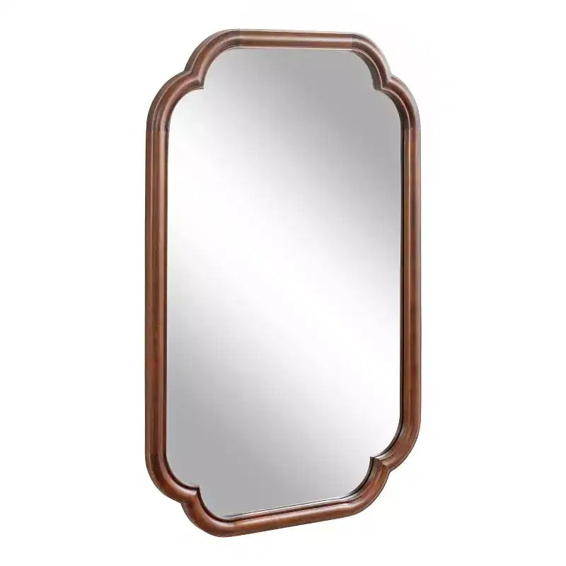 24x36" Scallop Wall Mirror, Novelty Shape, Plastic Frame, Wall Mount, Mounting Hardware Included