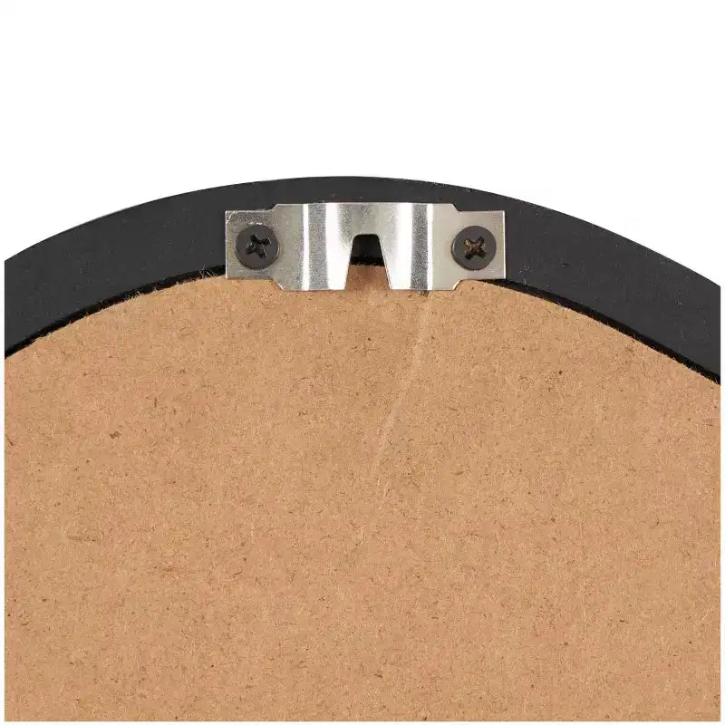 39" Abstract Oval Wall Mirror, Black MDF Frame, Wall Mount, Mounting Hardware Included, No Assembly