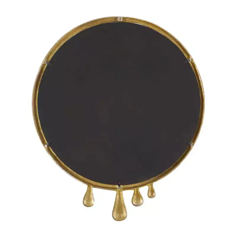 43x36 Abstract Drip Wall Mirror, Aluminum Melting Frame, Wall Mount, Mounting Hardware Included