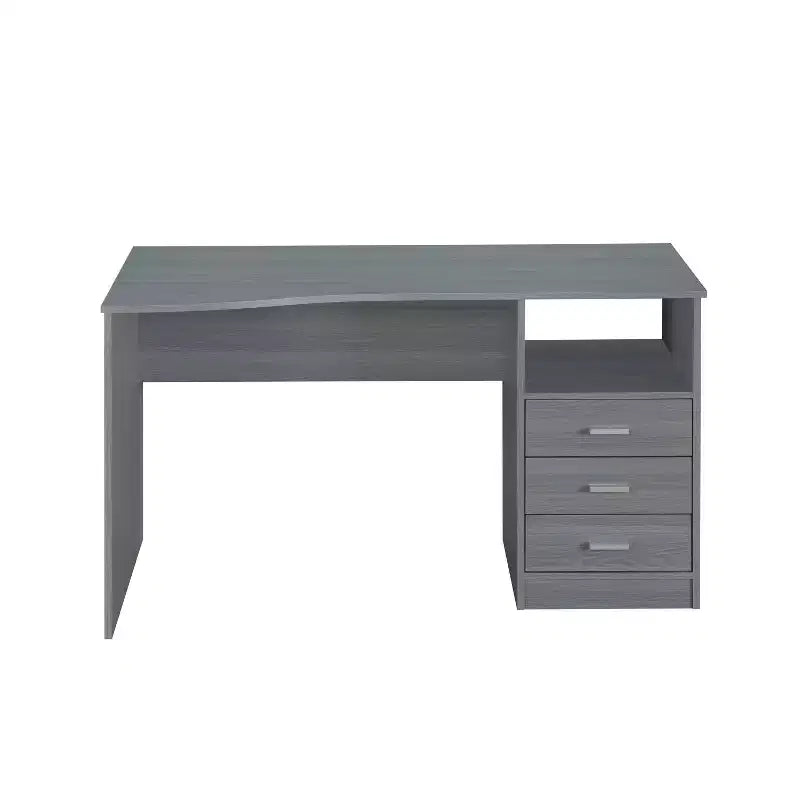 51" Classic Computer Desk with 3 Drawers & Fixed Shelf, Particle Board, 90 lb Capacity