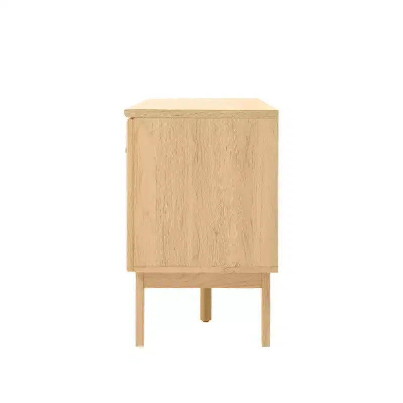 59" Farmhouse Caned TV Stand, Fits TVs up to 65", Drawer, Storage Doors, Cable Management, MDF