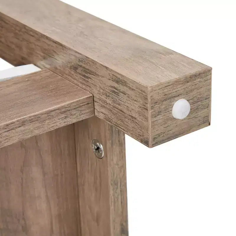31.5" Square Coffee Table with Bottom Storage Shelf, Farmhouse Style, Beige, MDF, No Assembly