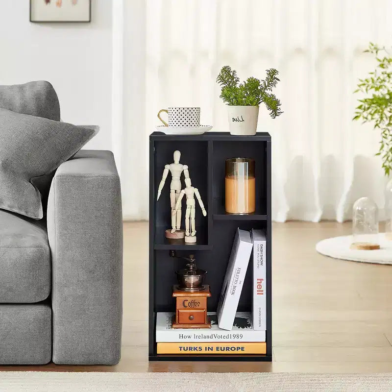 3-Shelf Wood Bookcase, Open Display Storage, Soft Edges, Multiple Color Options