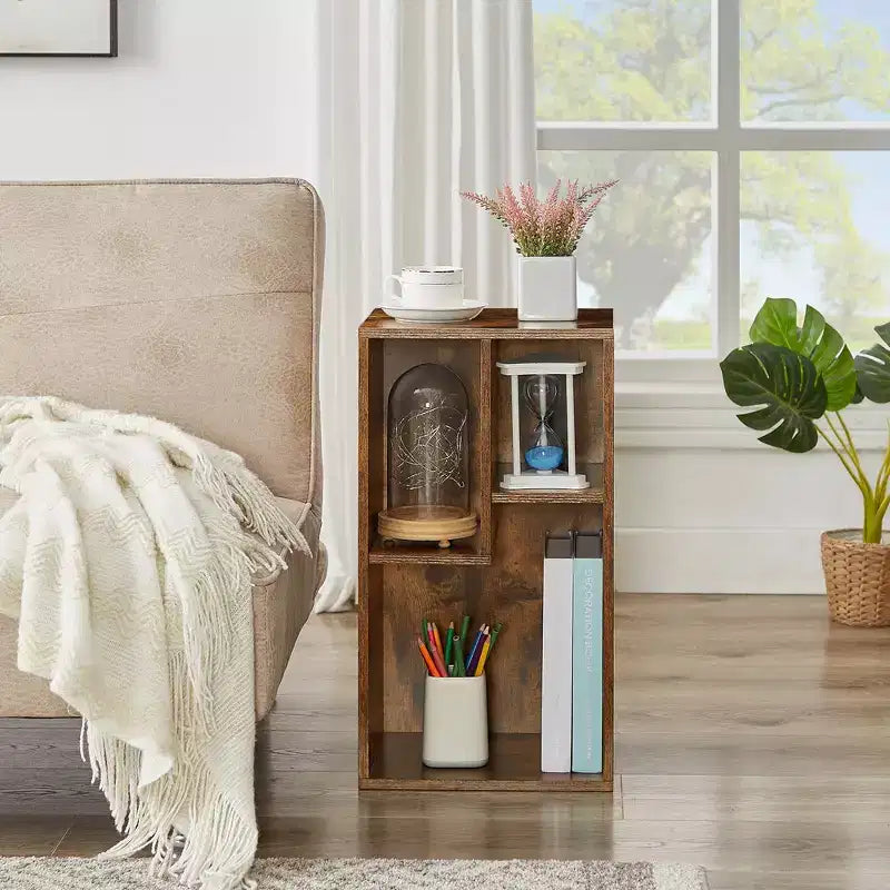 3-Shelf Wood Bookcase, Open Display Storage, Soft Edges, Multiple Color Options
