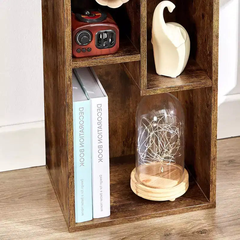 3-Shelf Wood Bookcase, Open Display Storage, Soft Edges, Multiple Color Options