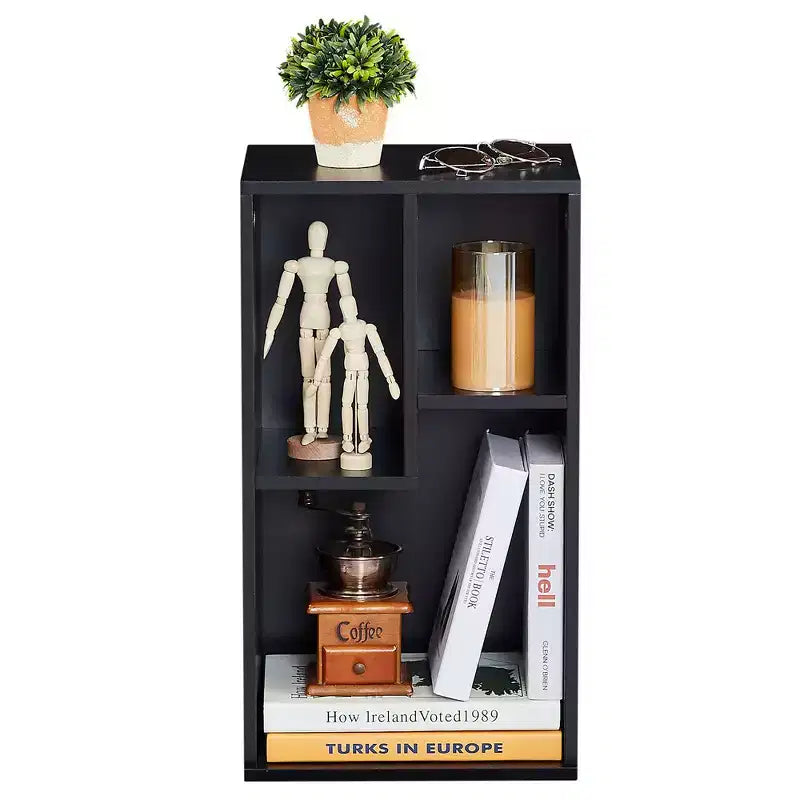 3-Shelf Wood Bookcase, Open Display Storage, Soft Edges, Multiple Color Options
