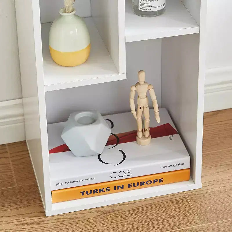 3-Shelf Wood Bookcase, Open Display Storage, Soft Edges, Multiple Color Options
