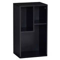 3-Shelf Wood Bookcase, Open Display Storage, Soft Edges, Multiple Color Options
