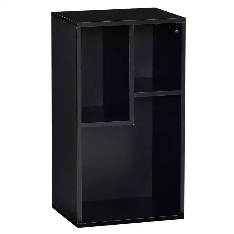 3-Shelf Wood Bookcase, Open Display Storage, Soft Edges, Multiple Color Options
