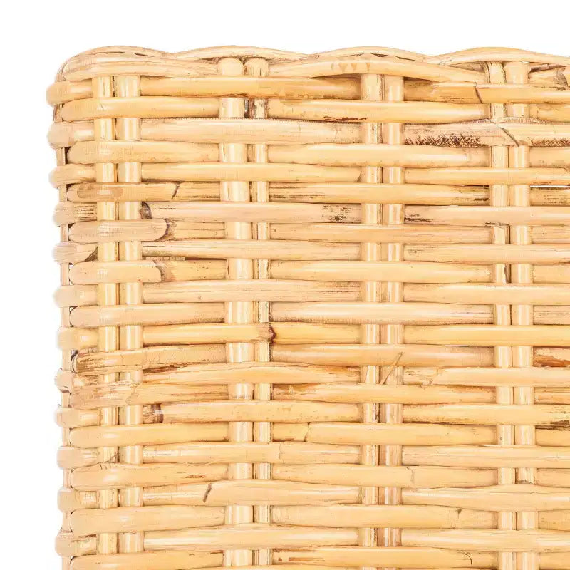 Rattan Counter Stool, Mango Wood Frame, Mid Back, Footrest, Fixed 23.6" Seat Height, 225 lb Capacity