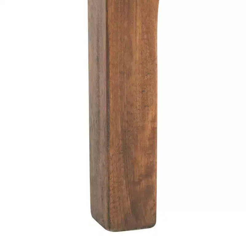 Rattan Counter Stool, Mango Wood Frame, Mid Back, Footrest, Fixed 23.6" Seat Height, 225 lb Capacity