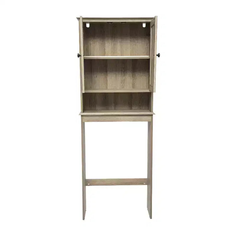 Farmhouse Over-the-Toilet Bathroom Storage Cabinet with Adjustable Shelf & Magnetic Doors
