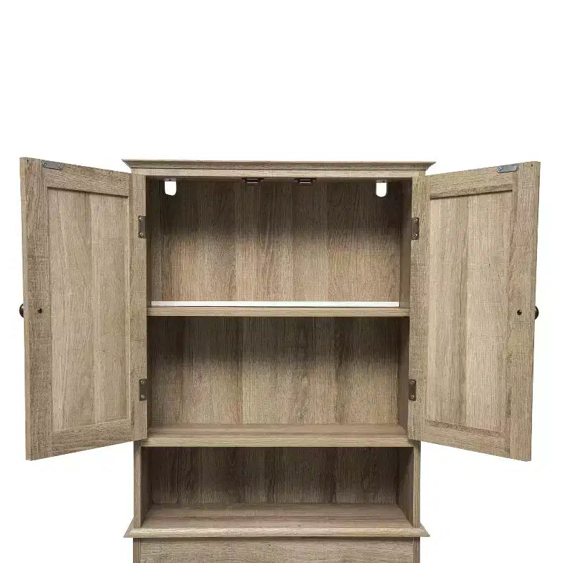 Farmhouse Over-the-Toilet Bathroom Storage Cabinet with Adjustable Shelf & Magnetic Doors
