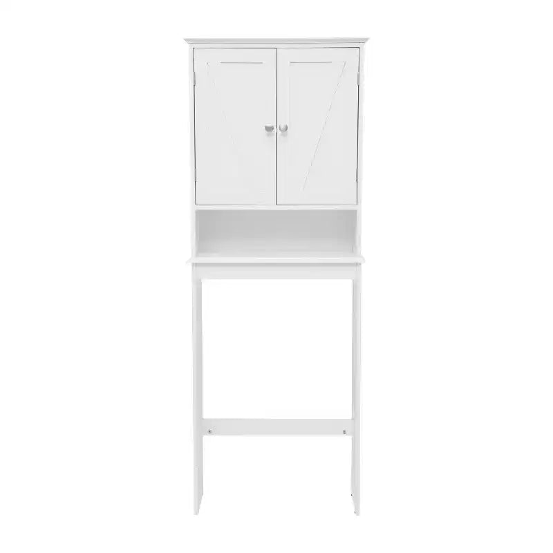 Farmhouse Over-the-Toilet Bathroom Storage Cabinet with Adjustable Shelf & Magnetic Doors