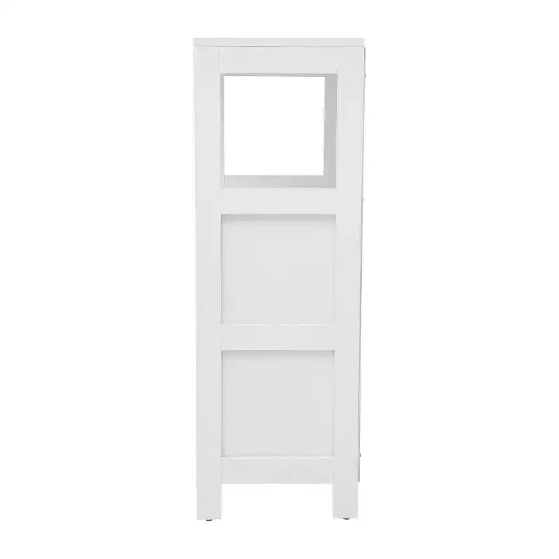 Bathroom Storage Cabinet with 2 Removable Drawers & Open Display Shelf, Farmhouse, Engineered Wood