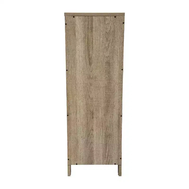 Bathroom Storage Cabinet with 2 Removable Drawers & Open Display Shelf, Farmhouse, Engineered Wood