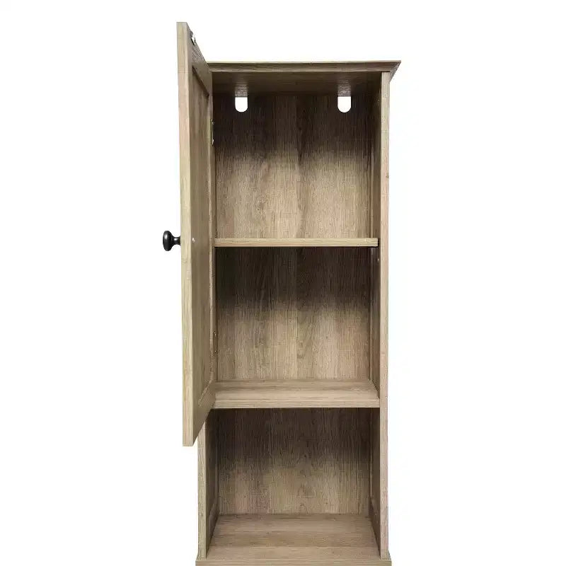 Slim Linen Tower Organizer, Drawer, Upper & Lower Cabinets, Open Shelf, Magnetic Doors, Farmhouse