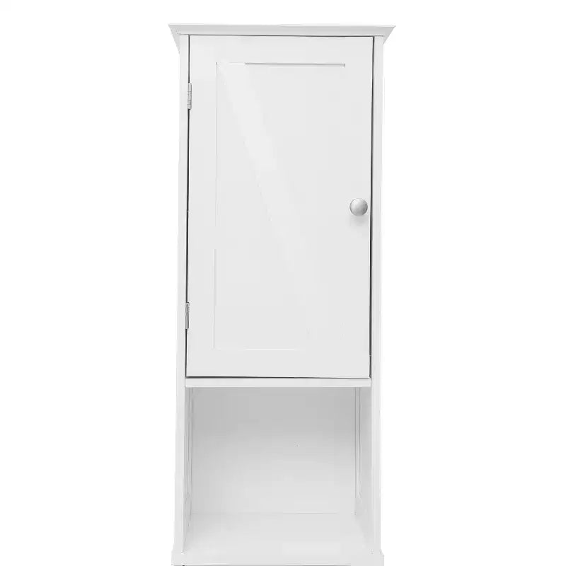 Slim Linen Tower Organizer, Drawer, Upper & Lower Cabinets, Open Shelf, Magnetic Doors, Farmhouse