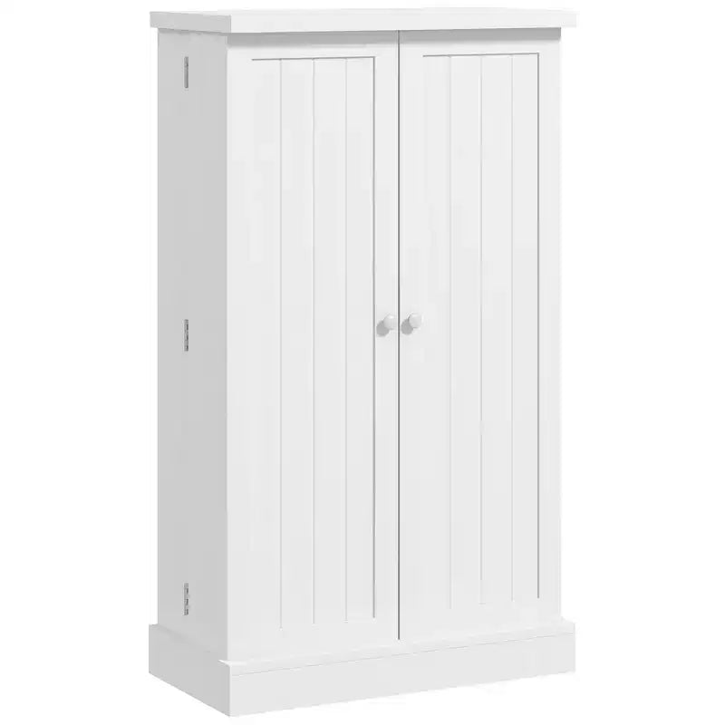 41" Kitchen Pantry Storage Cabinet, Double Doors, 5-Tier Shelf, 12 Spice Racks, Adjustable Shelves