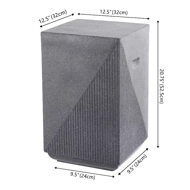 20.75" Square Indoor/Outdoor Accent Side Table, Minimalist Polyresin, No Assembly Required