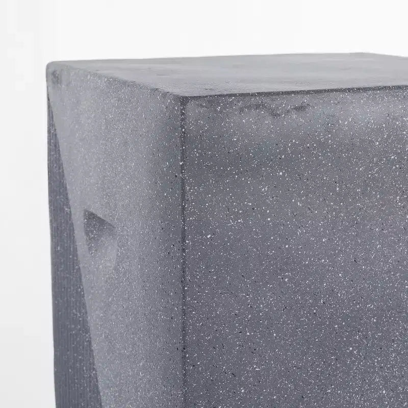 20.75" Square Indoor/Outdoor Accent Side Table, Minimalist Polyresin, No Assembly Required