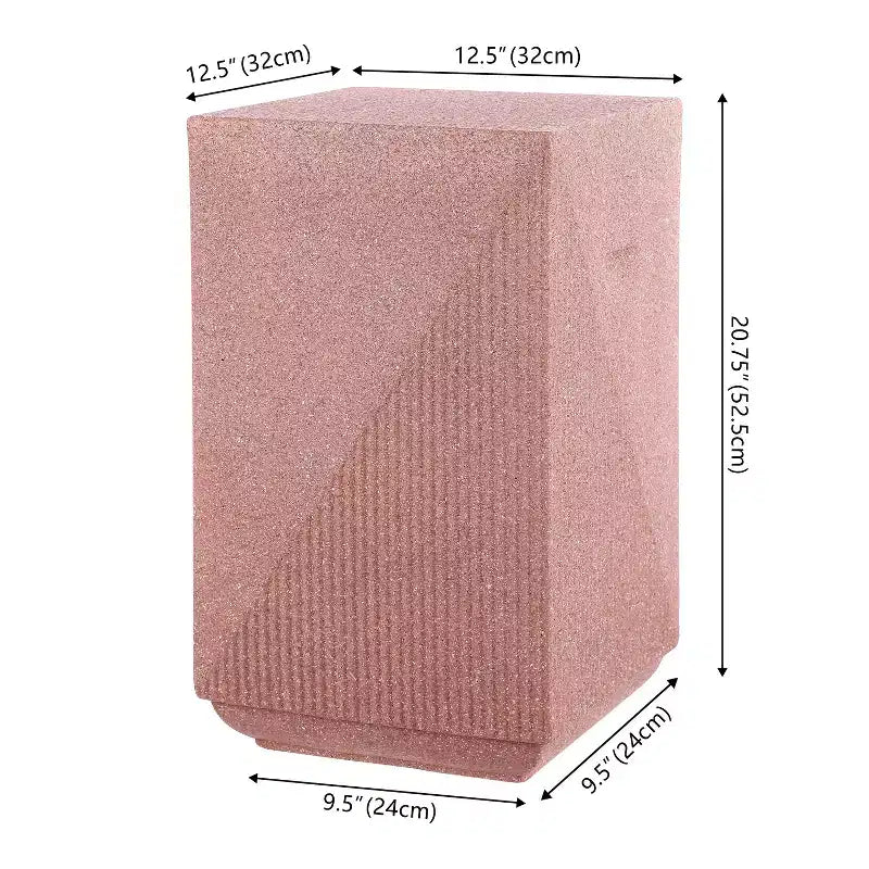 20.75" Square Indoor/Outdoor Accent Side Table, Minimalist Polyresin, No Assembly Required