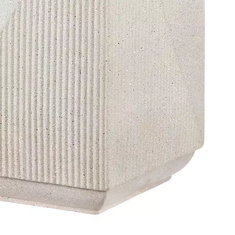 20.75" Square Indoor/Outdoor Accent Side Table, Minimalist Polyresin, No Assembly Required