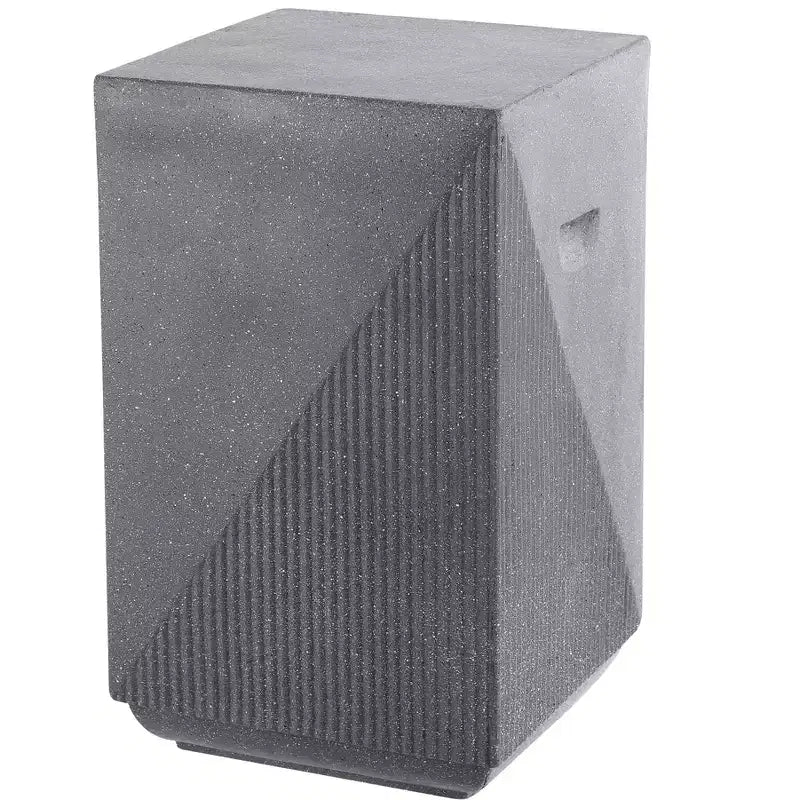 20.75" Square Indoor/Outdoor Accent Side Table, Minimalist Polyresin, No Assembly Required