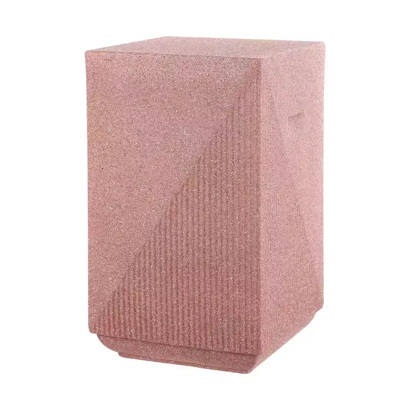 20.75" Square Indoor/Outdoor Accent Side Table, Minimalist Polyresin, No Assembly Required