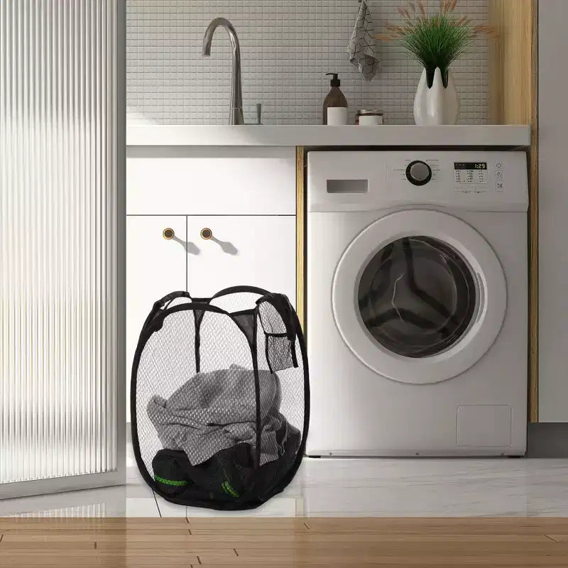 Foldable Mesh Laundry Hamper, 10.57 Gallon / 40L, Breathable Polyester, Portable, No Assembly