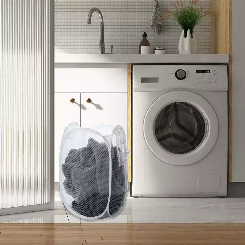 Foldable Mesh Laundry Hamper, 10.57 Gallon / 40L, Breathable Polyester, Portable, No Assembly