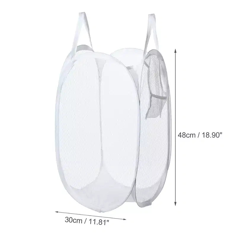 Foldable Mesh Laundry Hamper, 10.57 Gallon / 40L, Breathable Polyester, Portable, No Assembly