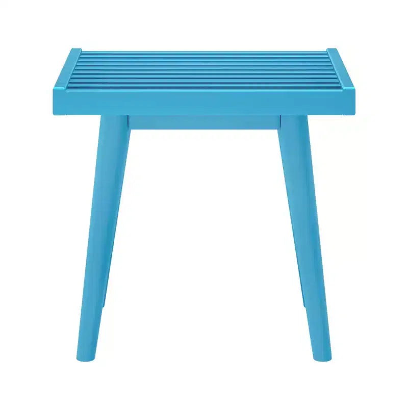 19" Solid Wood Entryway Bench, Pine & Birch, Mid-Century Slatted Design, 400 lb Capacity, Low VOC