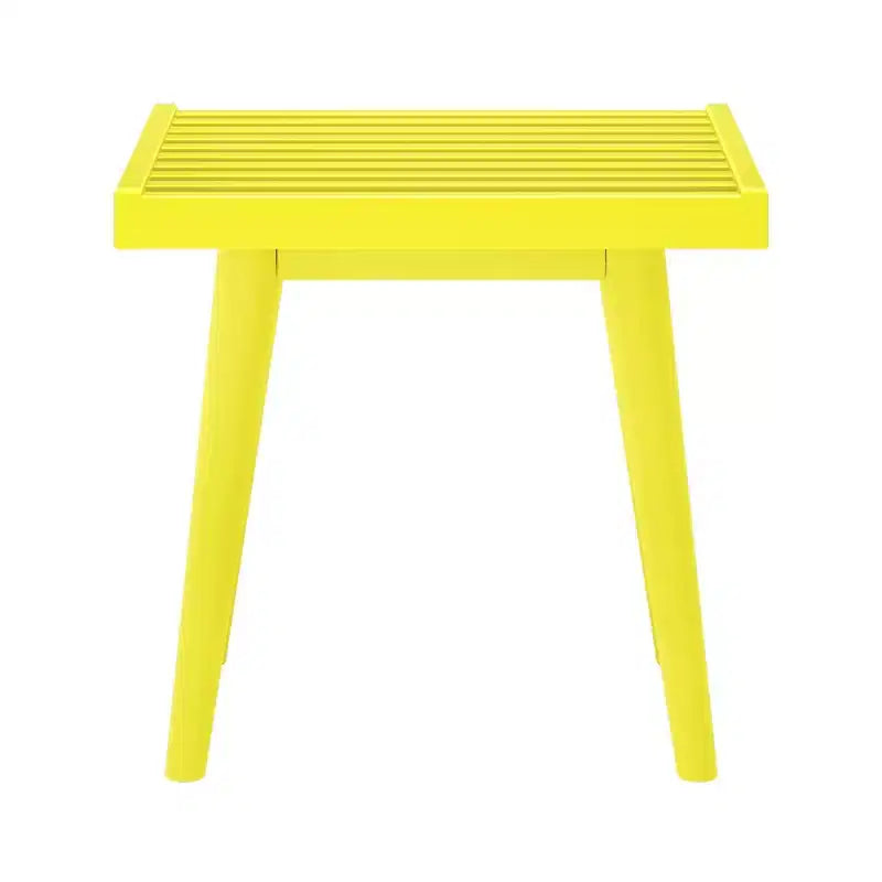 19" Solid Wood Entryway Bench, Pine & Birch, Mid-Century Slatted Design, 400 lb Capacity, Low VOC