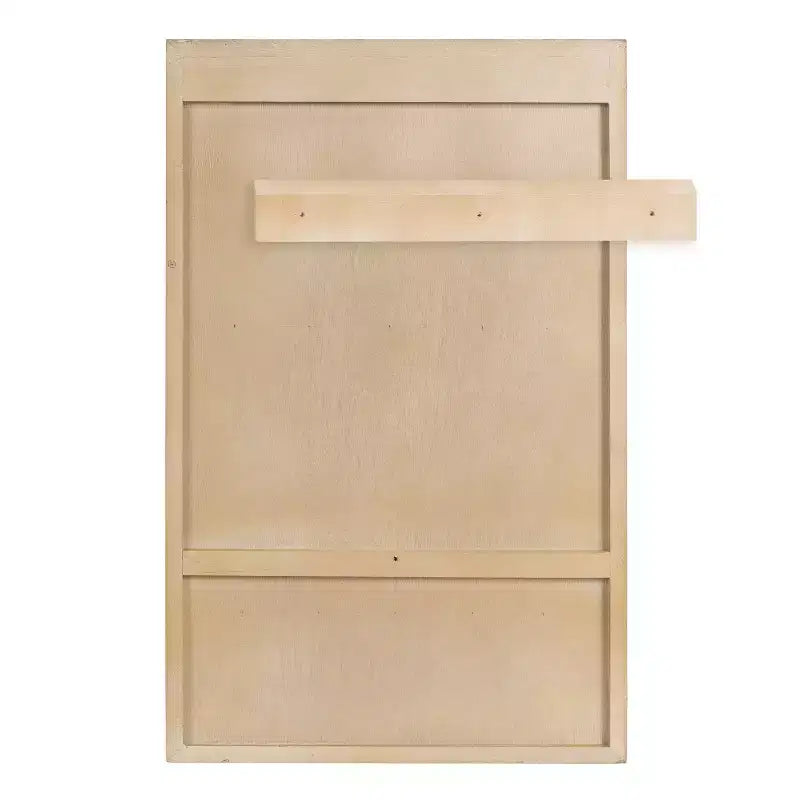 Rattan Wall Cabinet, Natural Finish, 3 Shelves, 1 Door, Wall Mount, 23.75"H, No Assembly Required