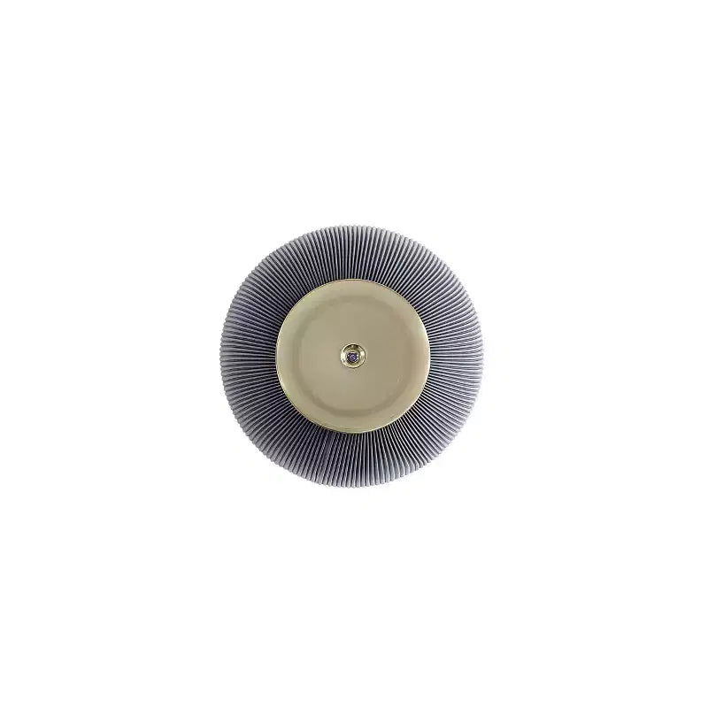 Round End Table, Leatherette Upholstered Base, Ceramic Faux Marble Top, 80 lb Capacity, No Assembly